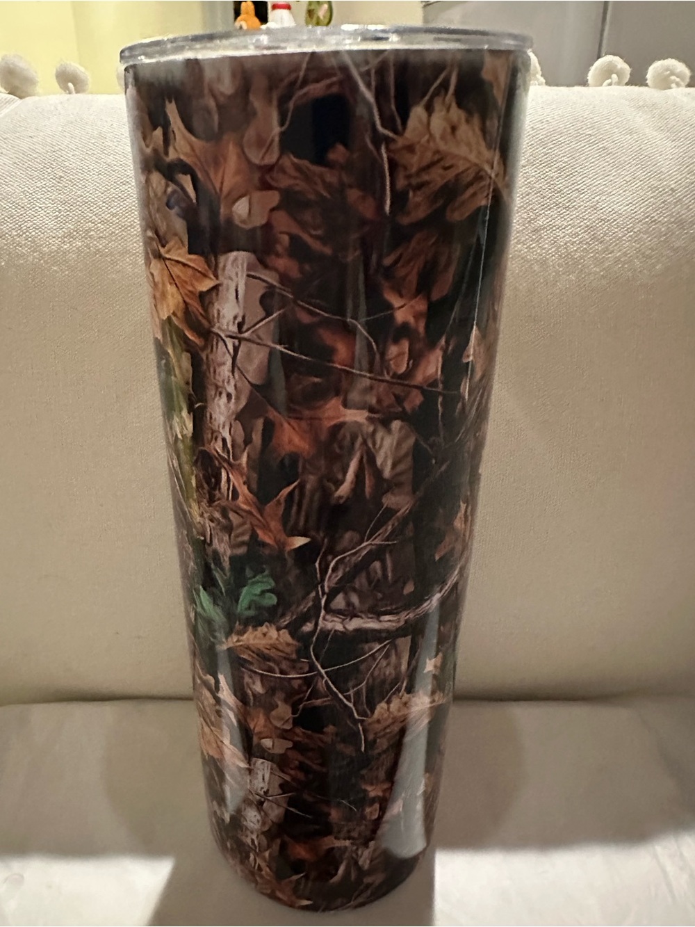 Camo Leaf Pattern Tumbler in Brown and Green